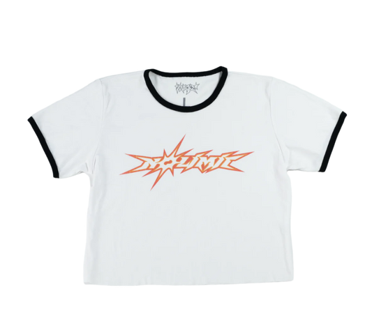 nolimit ringer crop top - White